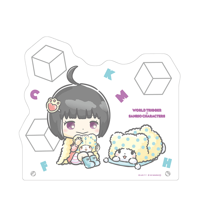 ワールドトリガー×サンリオキャラクターズ BIGアクリルスタンド 雨取 千佳×まるもふびより