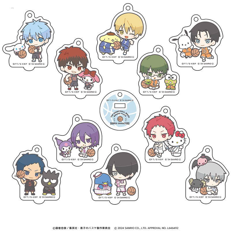 黒子のバスケ×サンリオキャラクターズ ミニアクリルスタンドキーホルダー（全10種）