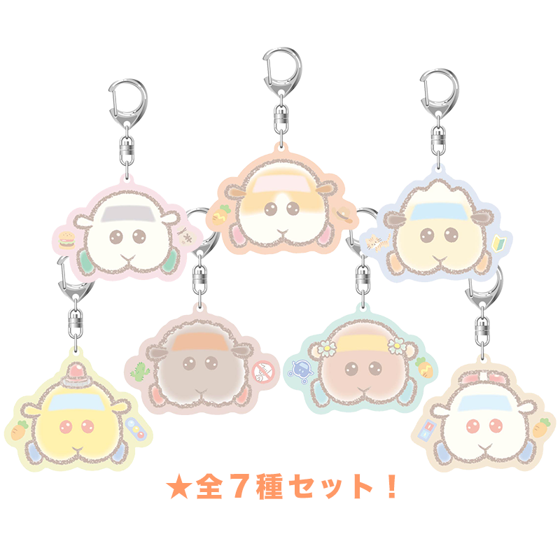 PUI PUI モルカー -DesignProduced by Sanrio- カラーアクリルキーホルダー 全7種セット