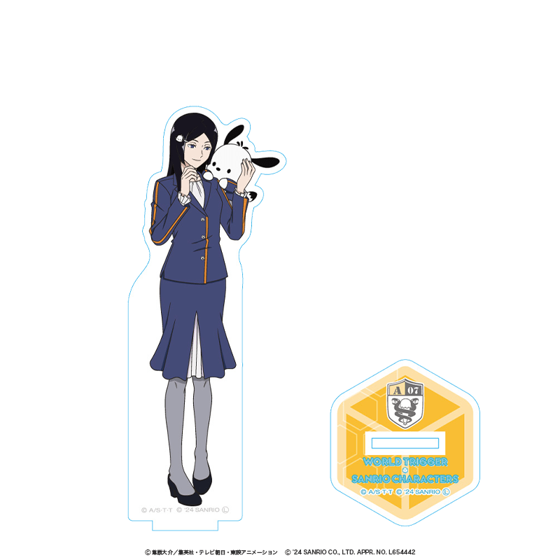 ワールドトリガー×サンリオキャラクターズ アクリルスタンド 月見蓮×ポチャッコ