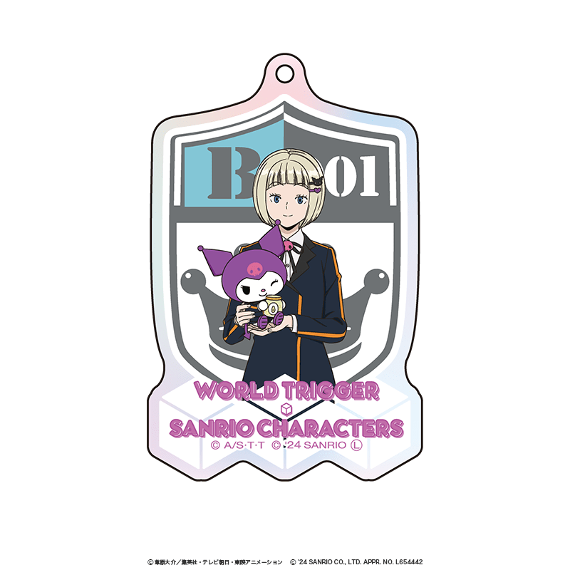 ワールドトリガー×サンリオキャラクターズ オーロラアクリルキーホルダー 氷見亜季×クロミ