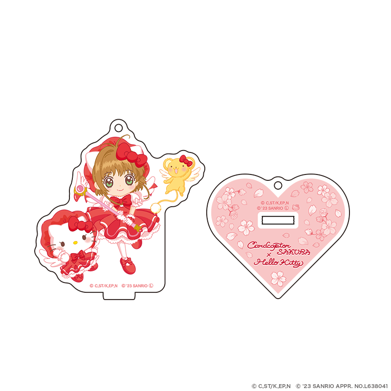 カードキャプターさくら×サンリオキャラクターズ アクリルスタンドキーホルダー フラワーver. さくら×ハローキティ