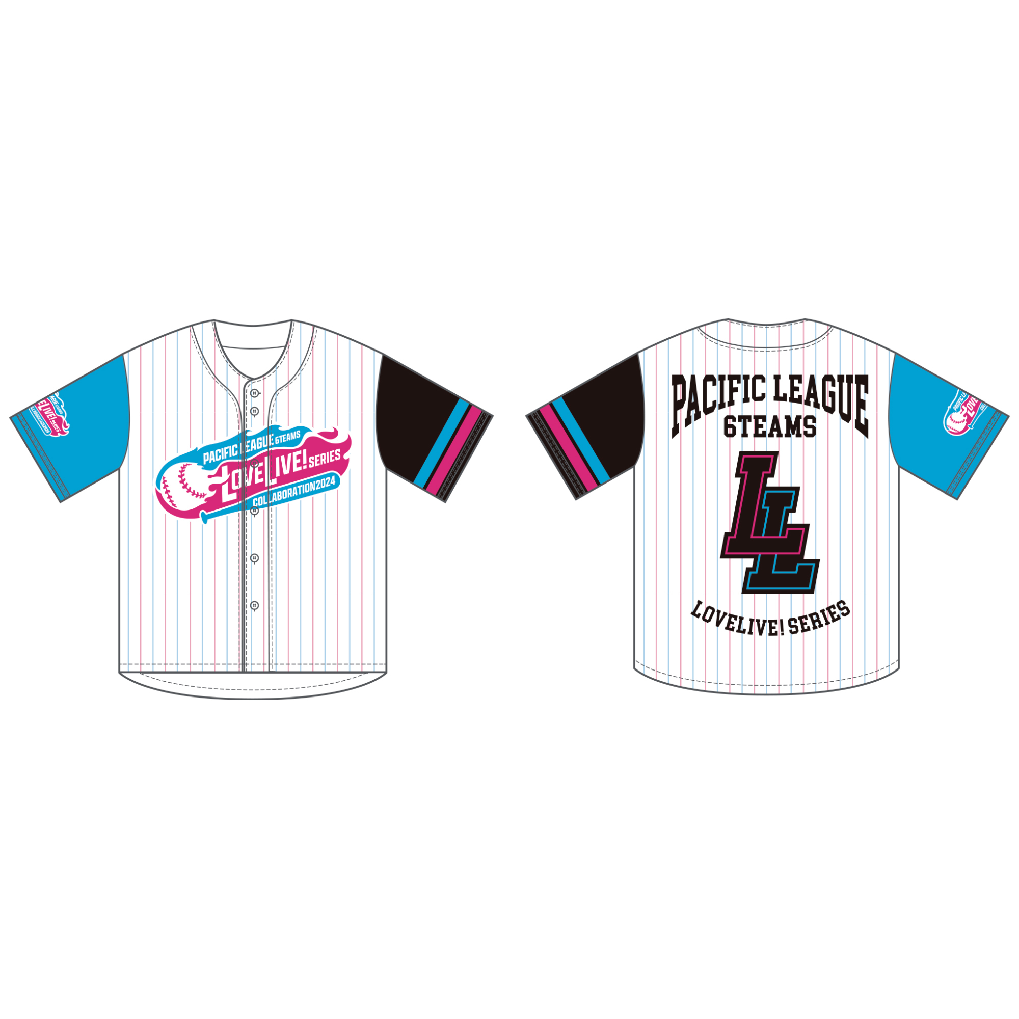 ラブライブ！シリーズ×パ・リーグ6球団コラボ ユニフォーム風ベースボールシャツ _bb