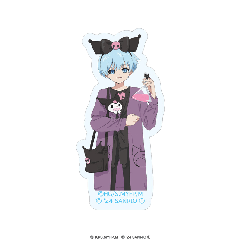 夜桜さんちの大作戦×サンリオキャラクターズ ダイカットステッカー 夜桜 七悪×クロミ