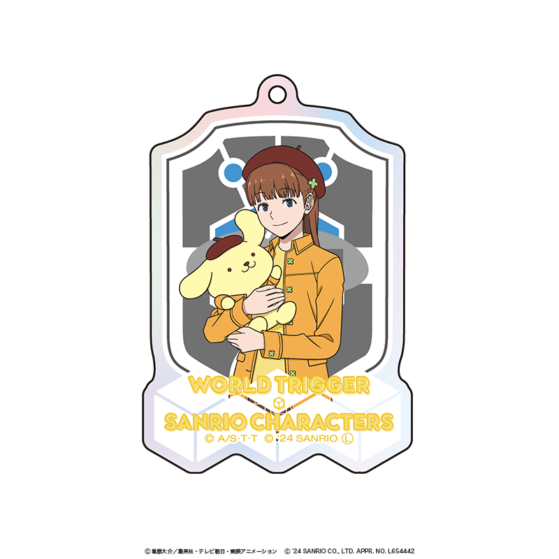 ワールドトリガー×サンリオキャラクターズ オーロラアクリルキーホルダー 林藤ゆり×ポムポムプリン