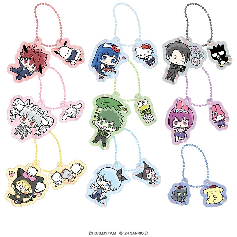 夜桜さんちの大作戦×サンリオキャラクターズ ツインアクリルキーホルダー（全9種）