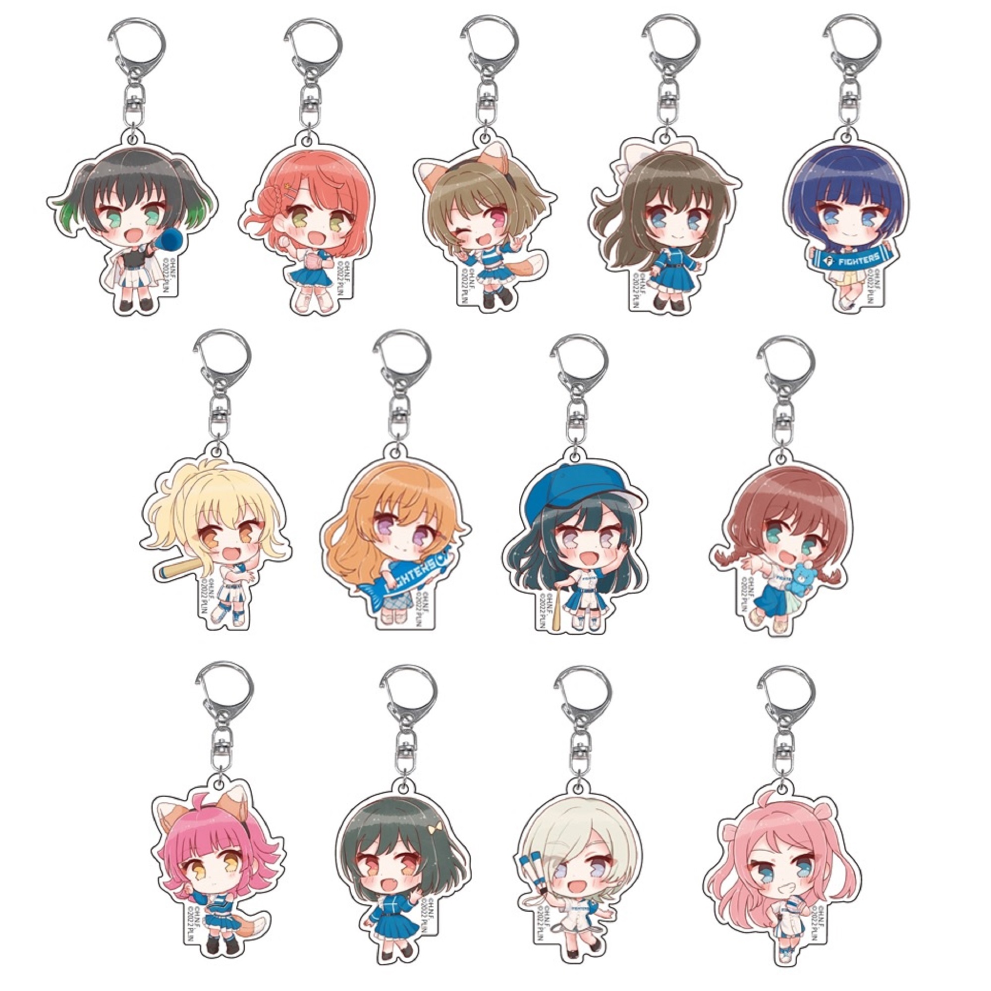 ラブライブ！虹ヶ咲学園スクールアイドル同好会 / 北海道日本ハムファイターズ アクリルキーホルダー（全13種・ランダム1個入） _bb
