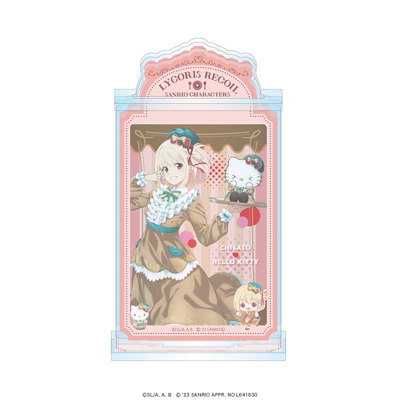 リコリス・リコイル×サンリオキャラクターズ アクリルカードスタンド 館のレストランver. 錦木千束×ハローキティ（カード1枚付） 
