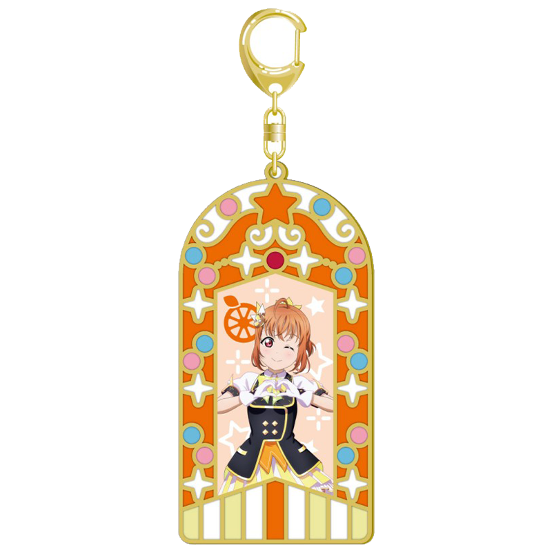 ラブライブ！サンシャイン!! ステンドグラスキーホルダー KU-RU-KU-RU Cruller! ver. 千歌