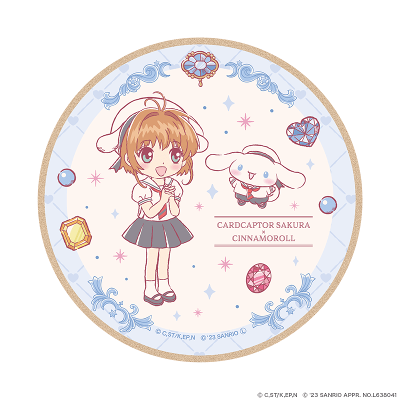 カードキャプターさくら×サンリオキャラクターズ ウッドコースター パフュームver. さくら×シナモロール