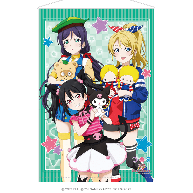 ラブライブ！×サンリオキャラクターズ B2タペストリー 3年生ver.