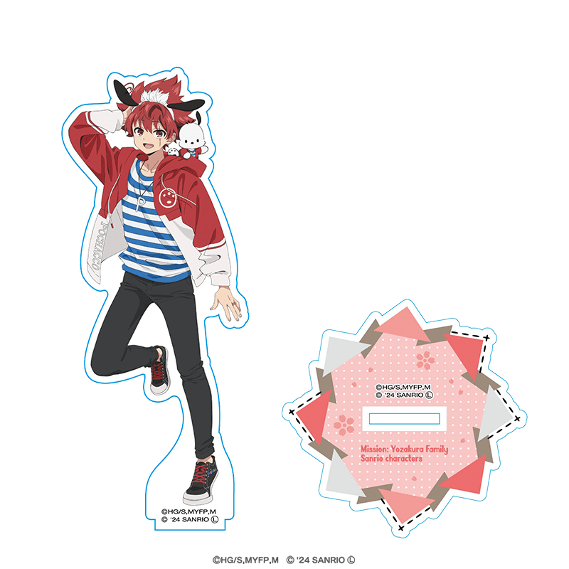 夜桜さんちの大作戦×サンリオキャラクターズ アクリルスタンド 朝野 太陽×ポチャッコ