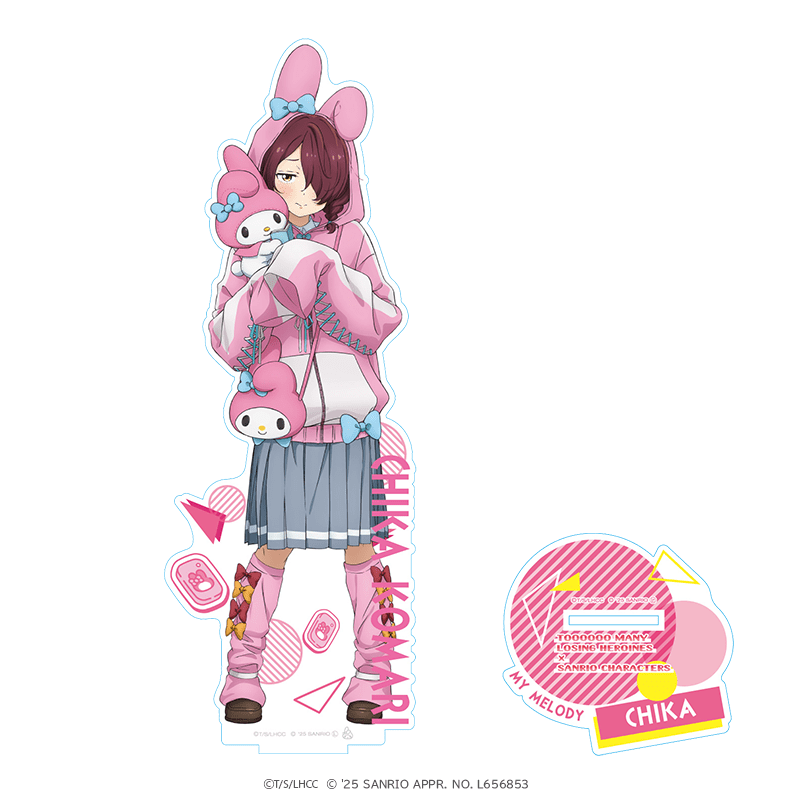 負けヒロインが多すぎる！×サンリオキャラクターズ 箔押しBIGアクリルフィギュア 小鞠知花×マイメロディ