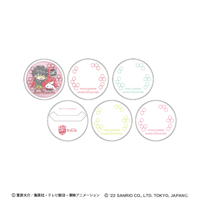 ワールドトリガー×サンリオキャラクターズ シリーズ 缶バッジカバーセット 影浦隊（4枚入り）