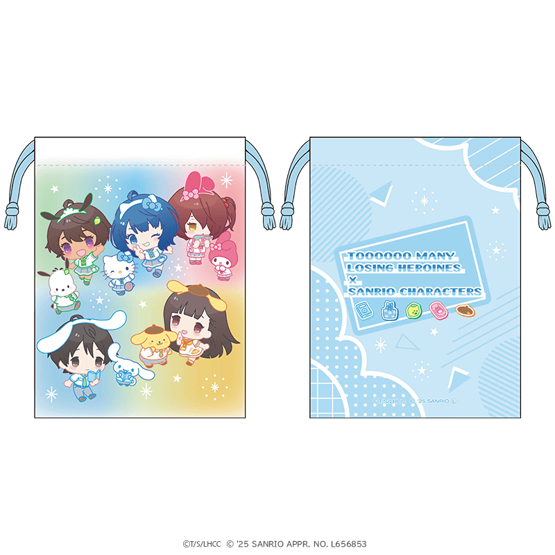 負けヒロインが多すぎる！×サンリオキャラクターズ 巾着 ミニキャラver.