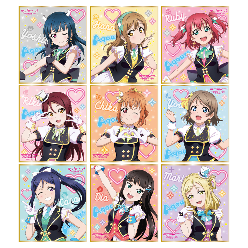 ラブライブ！サンシャイン!! ミニ色紙（全９種） KU-RU-KU-RU Cruller! ver. _pre