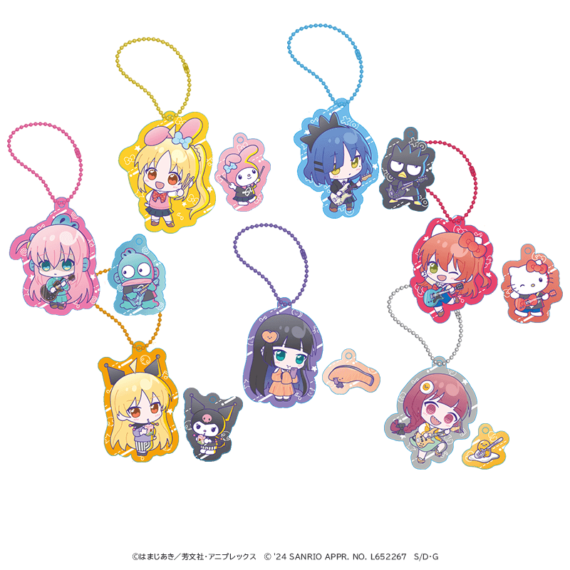 アニメ「ぼっち・ざ・ろっく！」×サンリオキャラクターズ ツインアクリルキーホルダー (全7種)