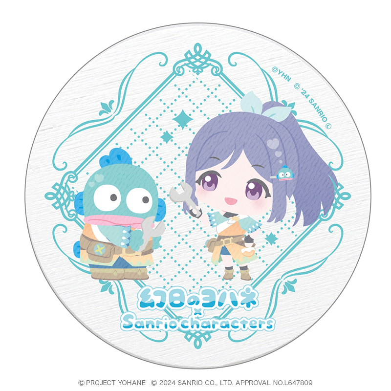 幻日のヨハネ×サンリオキャラクターズ　白雲石コースター ミニキャラver. カナン×ハンギョドン