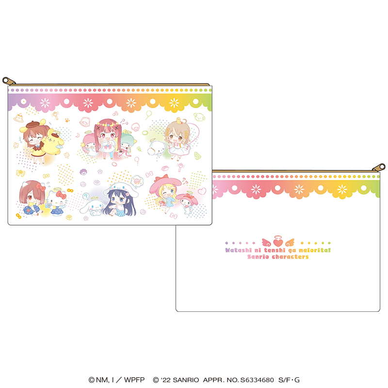 私に天使が舞い降りた！×サンリオキャラクターズ フラットポーチ