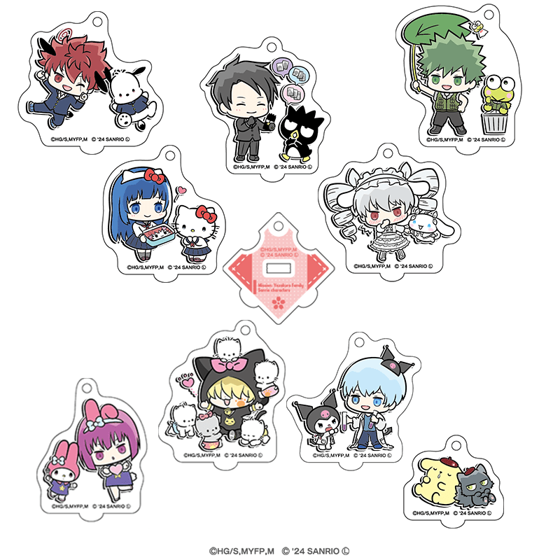 夜桜さんちの大作戦×サンリオキャラクターズ ミニアクリルスタンドキーホルダー（全9種）