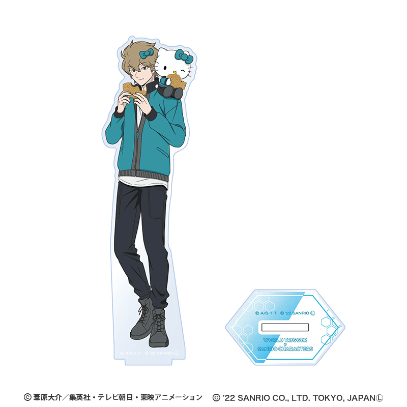ワールドトリガー×サンリオキャラクターズ シリーズ アクリルスタンド ヒュース×ハローキティ