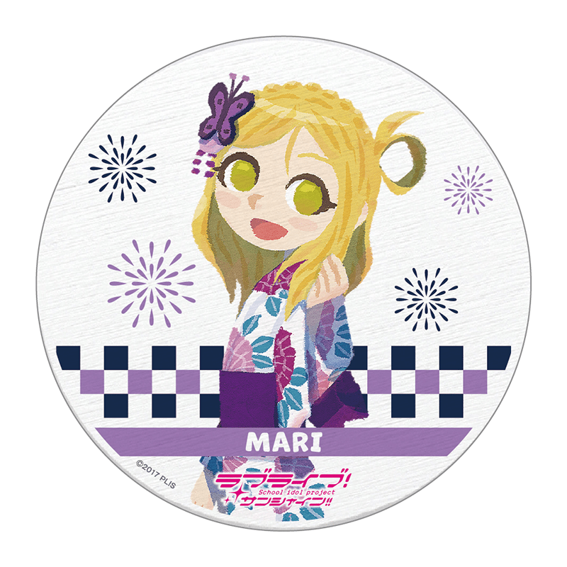 ラブライブ！サンシャイン!! 白雲石コースター 浴衣ver. 小原鞠莉（イラスト:ヒョーゴノスケ）