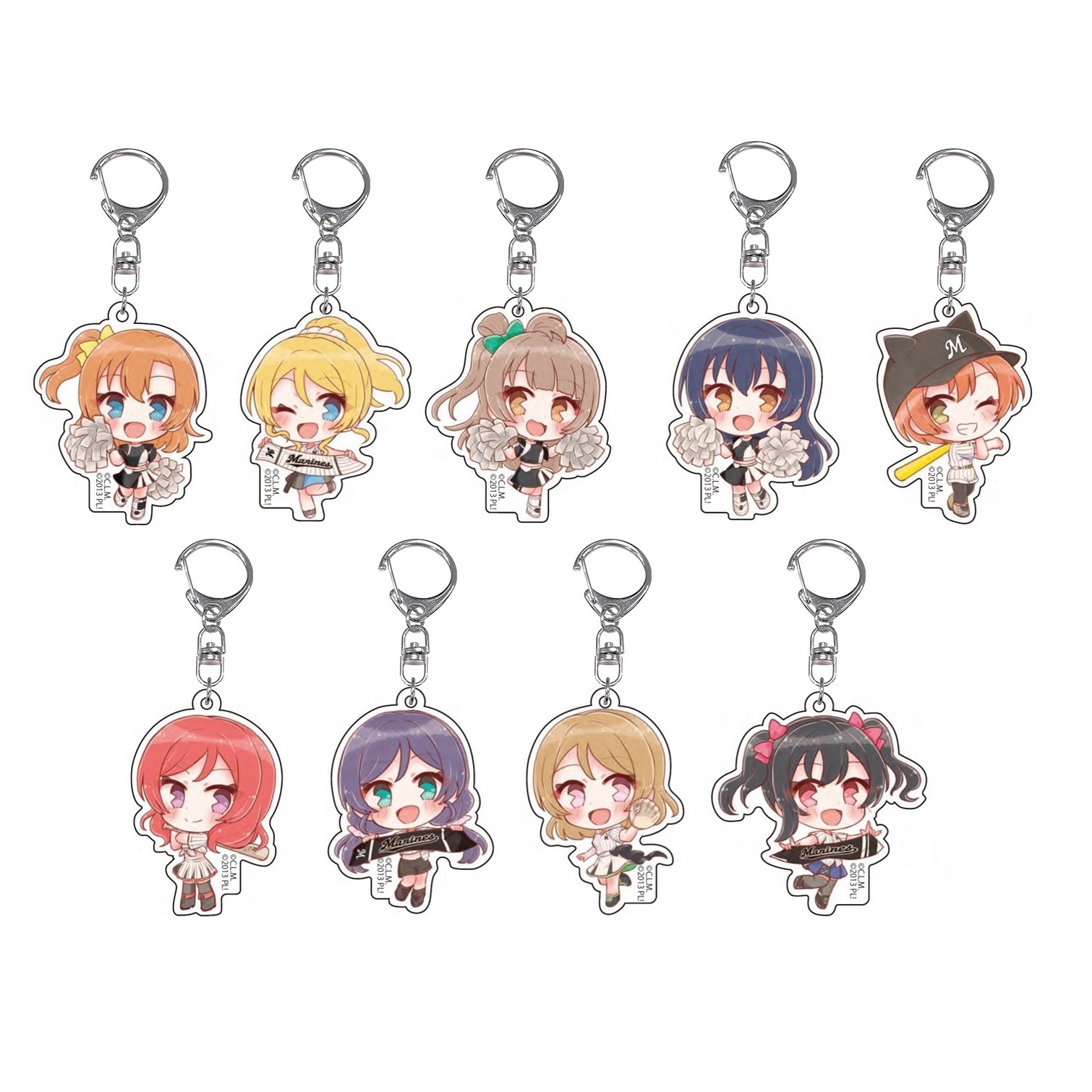 ラブライブ！ / 千葉ロッテマリーンズ アクリルキーホルダー（全9種・ランダム1個入） _bb