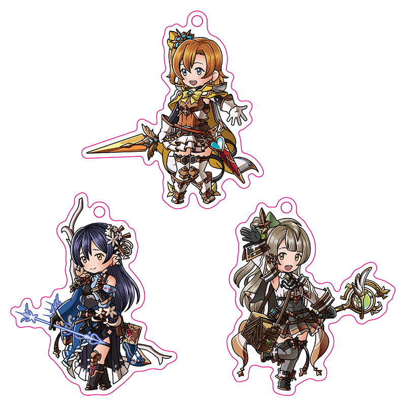 グランブルーファンタジー×ラブライブ！ アクリルキーホルダーセット μ's 2年生