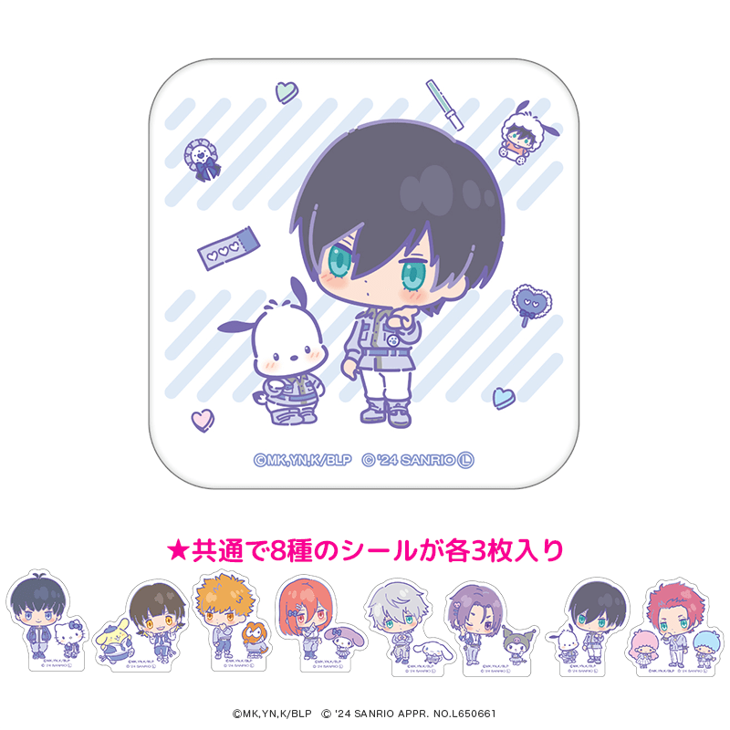 ブルーロック×サンリオキャラクターズ 缶入りフレークシール ミニキャラver. 糸師 凛＆ポチャッコ