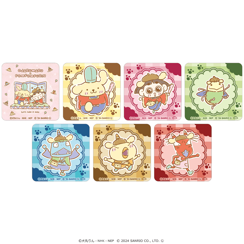 おじゃる丸×ポムポムプリン アクリルマグネット（全7種）