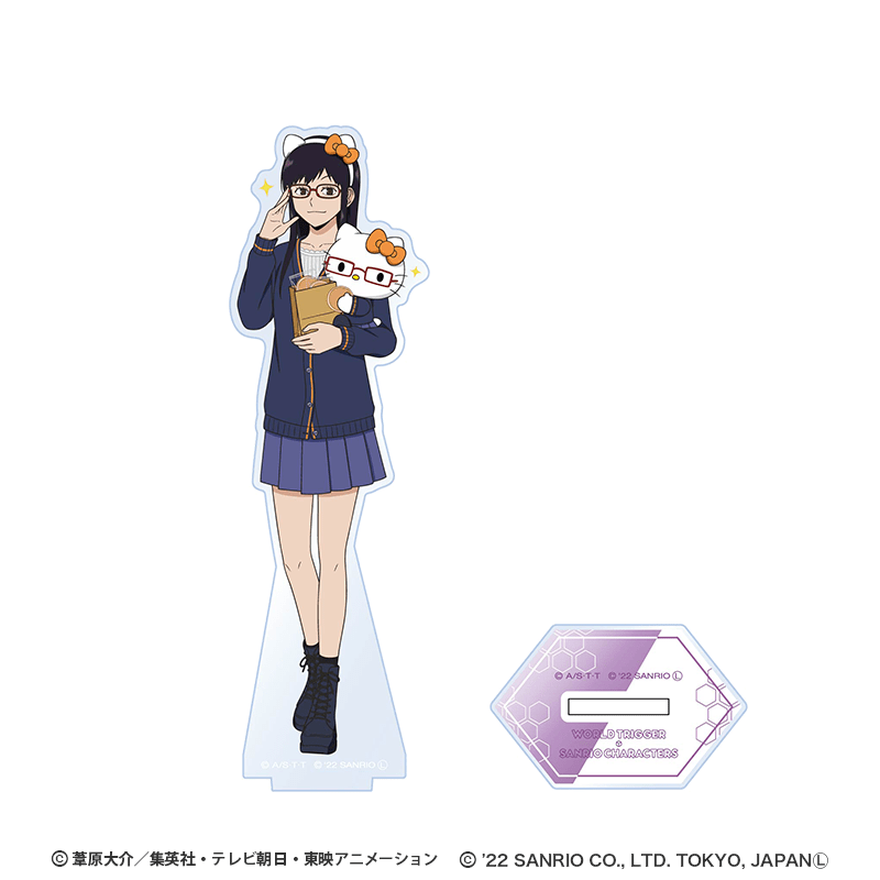 ワールドトリガー×サンリオキャラクターズ シリーズ アクリルスタンド 宇佐美 栞×ハローキティ 