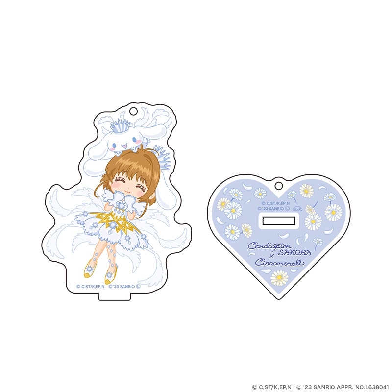 カードキャプターさくら×サンリオキャラクターズ アクリルスタンドキーホルダー フラワーver. さくら×シナモロール