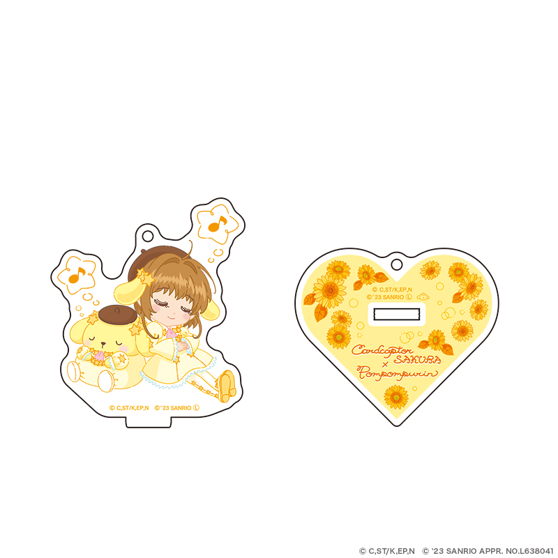 カードキャプターさくら×サンリオキャラクターズ アクリルスタンドキーホルダー フラワーver. さくら×ポムポムプリン