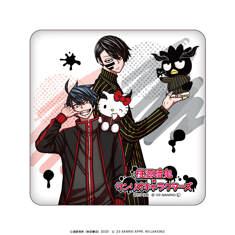 桃源暗鬼×サンリオキャラクターズ BIG缶ケース 一ノ瀬 四季×ハローキティ&無陀野 無人×バッドばつ丸