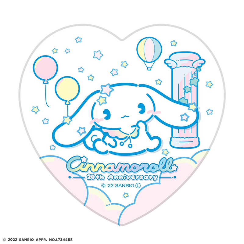 シナモロール×F*Kaori 白雲石吸水コースター シナモロール（ハート） 