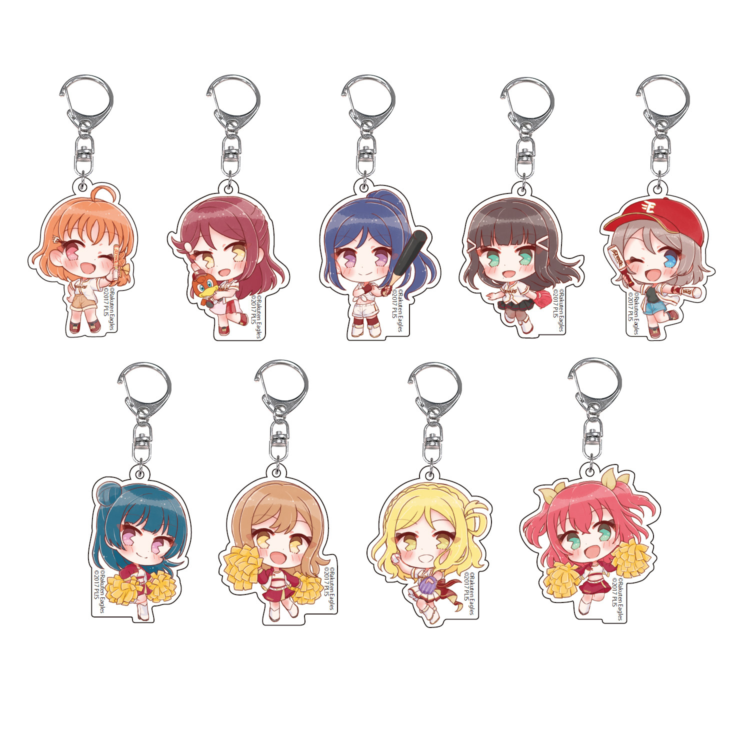 ラブライブ！サンシャイン!! / 東北楽天ゴールデンイーグルス アクリルキーホルダー（全9種・ランダム1個入） _bb