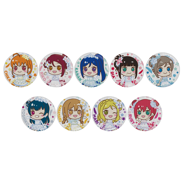 ラブライブ！サンシャイン!! 刺繍缶バッジ Thank you, FRIENDS!! ver.（全９種）