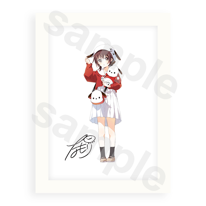 ゆるゆり×サンリオキャラクターズ なもり先生直筆サイン入りグラフィックアート 結衣