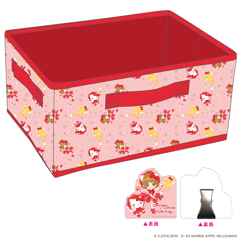 カードキャプターさくら×サンリオキャラクターズ クリップ付収納BOX フラワーver. さくら×ハローキティ