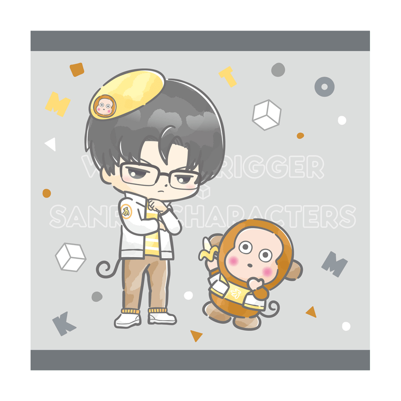 ワールドトリガー×サンリオキャラクターズ vol.2 ハンドタオル 弓場 拓磨