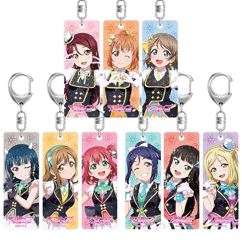 ラブライブ！サンシャイン!! アクリルラメステックキーホルダー（全９種） KU-RU-KU-RU Cruller! ver. _pre
