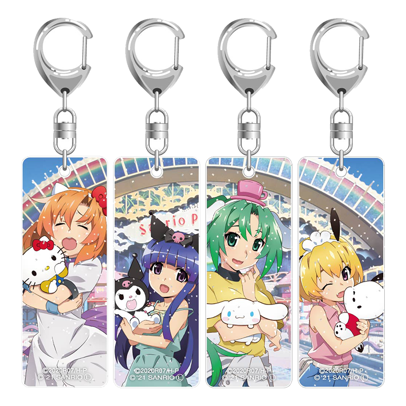 ひぐらしのなく頃に卒×サンリオキャラクターズ ラメアクリルスティックキーホルダー全4種セット 