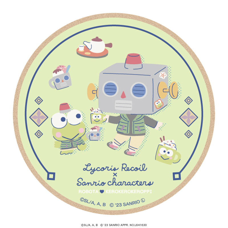 リコリス・リコイル×サンリオキャラクターズ ウッドコースター ミニキャラver. ロボ太×けろけろけろっぴ