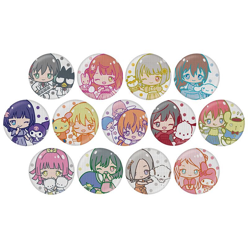ラブライブ！虹ヶ咲学園スクールアイドル同好会×サンリオキャラクターズ 織刺繍缶バッジ (全13種)  