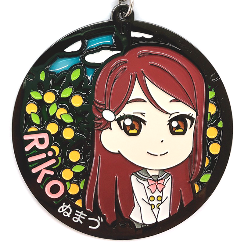 ラブライブ！サンシャイン!! ステンドグラスキーホルダー 沼津マンホールver. 梨子