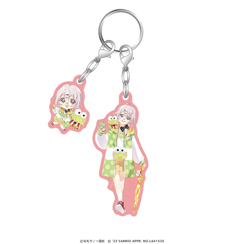 ゆるゆり＆大室家×サンリオキャラクターズ らめ入りアクリルキーホルダー 池田千歳×けろけろけろっぴ