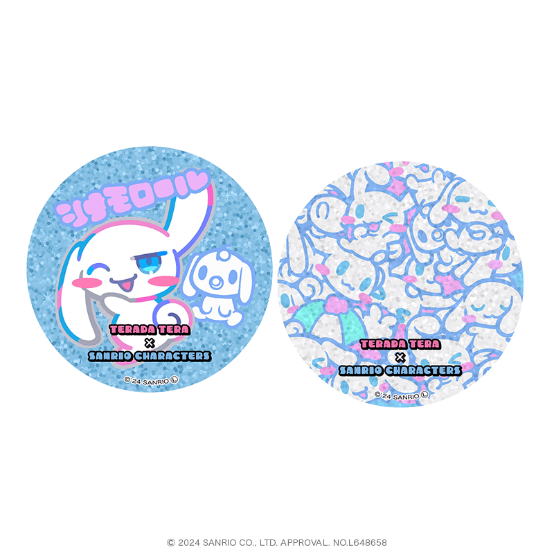 寺田てら×サンリオキャラクターズ グリッター缶バッジ 2種セット シナモロール