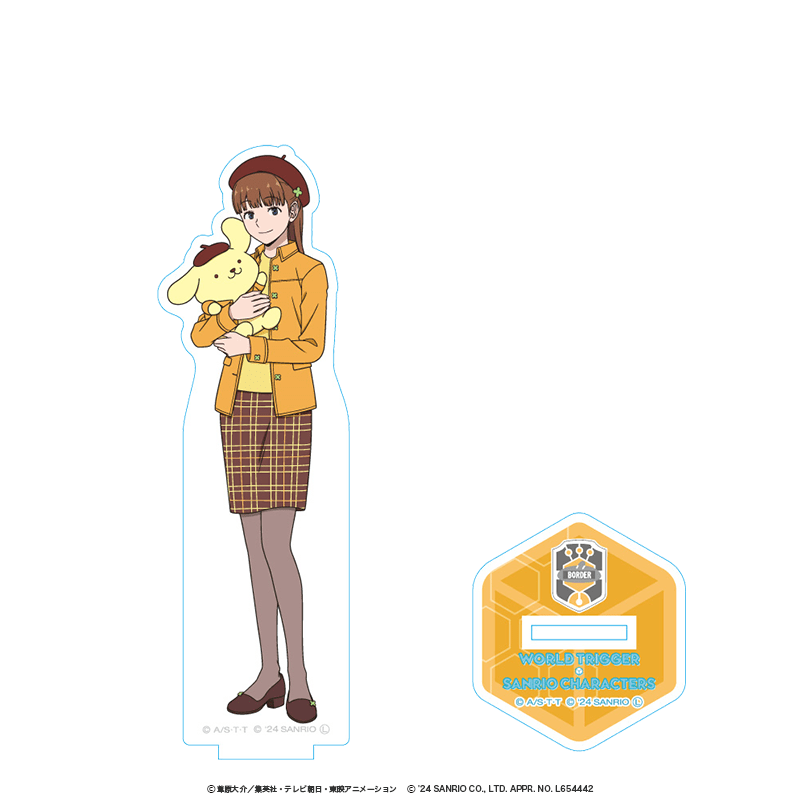 ワールドトリガー×サンリオキャラクターズ アクリルスタンド 林藤ゆり×ポムポムプリン