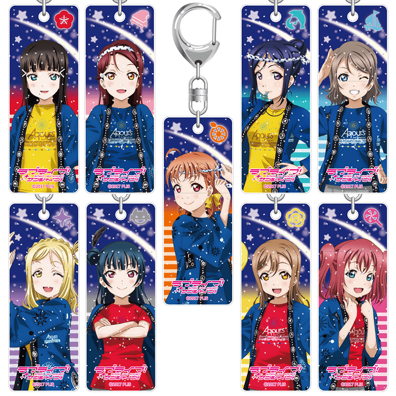 ラブライブ！サンシャイン!! ラメスティックキーホルダー Aqours 2nd LoveLive! HAPPY PARTY TRAIN TOUR ver.（全9種）