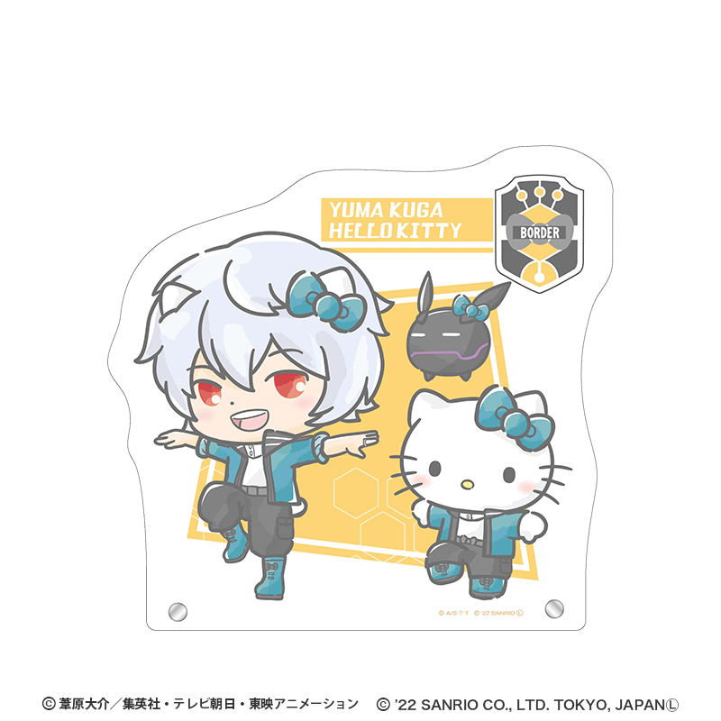 ワールドトリガー×サンリオキャラクターズ シリーズ BIGアクリルスタンド 空閑 遊真×ハローキティ